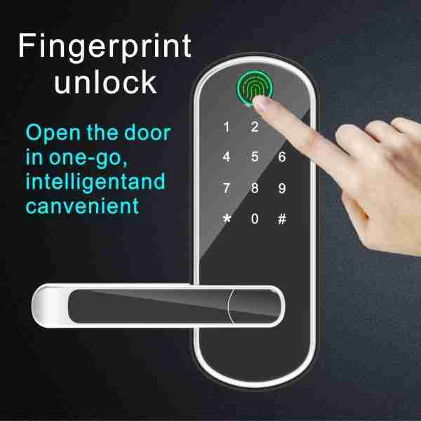 035c3b08c17c02e49a9011c49d7699c6 Smart 5 In 1 Door Lock With Handle Biometric Technology Storage Memory Function