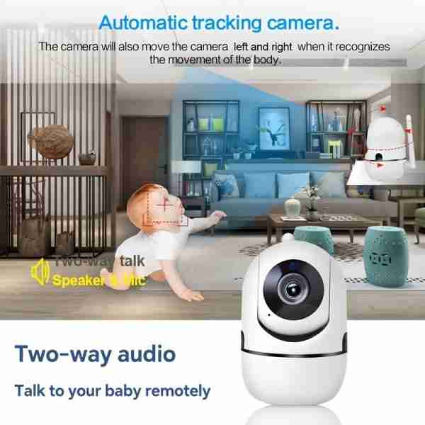 0aff39226282b2d17359901c4d9cb073 1pc HD 1080P Wireless Security WIFI Camera IP Camera, AI Smart Human Tracking Motion Detection, 2.4GAlarm Push, Video Surveillance, Smart Home Security Camera Mini Camera PTZ Camera Two Way Audio Security Indoor outdoors, Baby Pet Monitor works with 5G ph