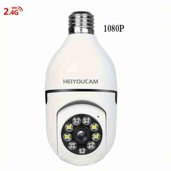 0e48caa0-7348-4a4c-a48c-3376a02a86e2 Light Bulb Security Cameras Indoor Wireless WiFi Camera 2.4GHz, 360 Degree, E27 Light Socket Screw In Security Cameras For Home Security Safe Cam Lightbulb Cameras Night Vision, 355° Pan/Tilt For Home Security Safe Light Bulb Cameras Indoor/outdoor, HD 10