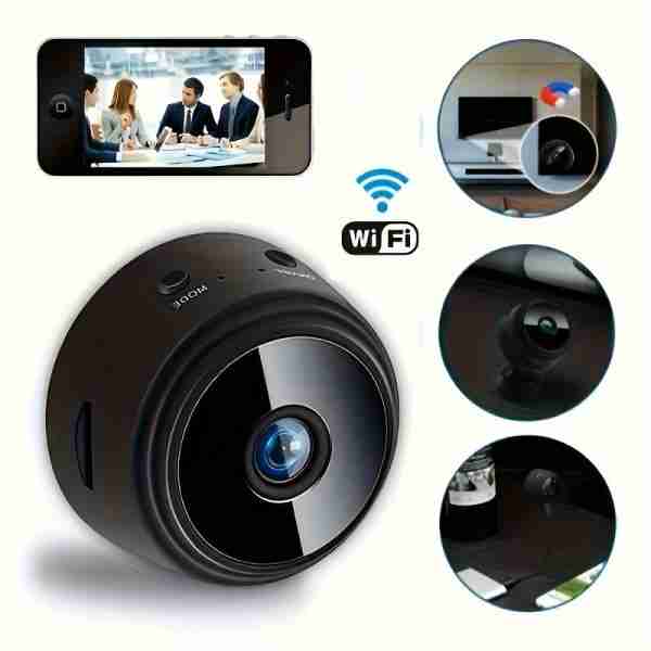 128f0c38-a8a2-4239-9a00-b1ffc7c05050 1pc wireless mini surveillance camera, intelligent 2.4Ghz Wifi security indoor and outdoor camera, supporting two-way audio, infrared night vision, motion detection and automatic tracking, baby and pet monitors