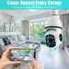 5G WIFI Surveillance 360° Rotate Auto Tracking Panoramic Camera Wireless E27 PTZ Camera CCTV IR Night Vision Motion Detection Two-Way Audio