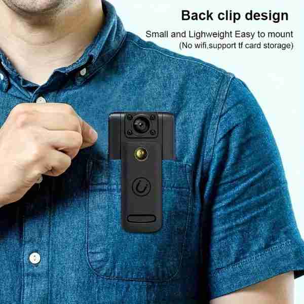 New 1080P HD Portable Law Enforcement Recorder With Screen, Multifunctional Mini Back Clip Chest Camera With Night Vision, Rotatable Lens, Suitable For Electric Vehicles/motorcycles, Property Security, Delivery Personnel, Office, Tourism, Entertainment An