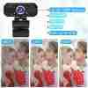 Webcam, USB Webcam With Microphone, 1080P HD Video Webcam, Streaming Computer Web Camera With 120° Vertically Rotation And 90° Wide View Angle, USB Computer Webcam For PC Laptop Desktop Video Calling