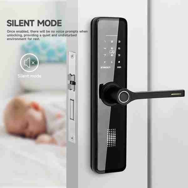 Home Electronic Digital Biometric Fingerprint Door Lock Keyless Entry Door Lock with App and Keypad, Smart Door Lock, Front Door Locks