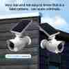 2 Packs, Solar Powered Dummy Camera, Fake Security Camera With LED PIR Motion Sensor Detection Light, Flood Light For Garden, Outdoor, Homes, Office, Shops, Garage