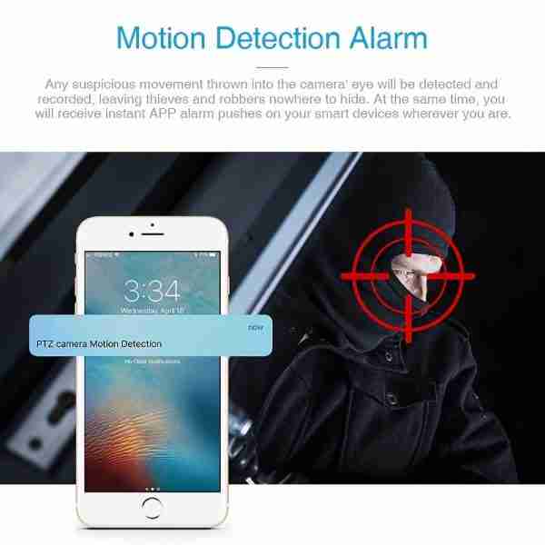 K9 V380 HD Definition Intelligent Home Monitoring Camera 1080P 2.4GHz Wireless WiFi Wireless Security WIFI Camera, AI Intelligent Tracking Motion Detection, Pet Monitor, Two-way Audio, Motion Detection Pet Camera