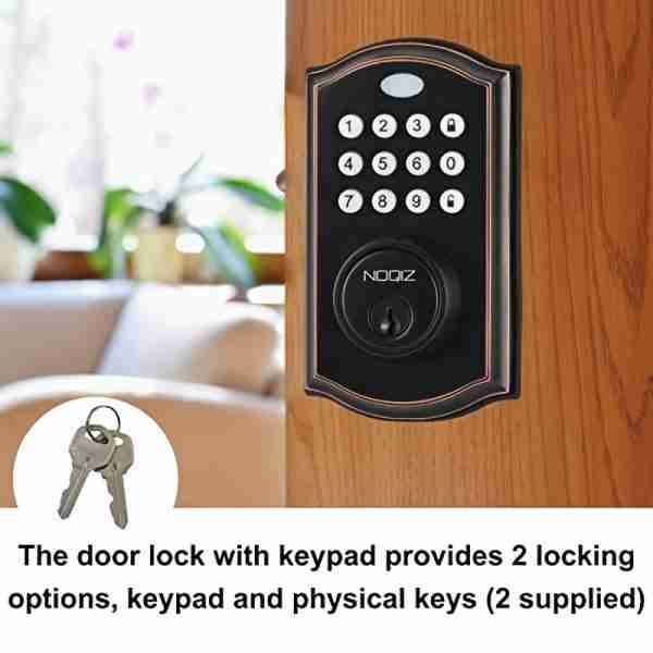 4b3780dc20f1e98f42788c9a6a855fd2 Noqiz Keyless Entry Door Lock, Smart Lock With Touchscreen Keypad, Secure Deadbolt Lock With 50 User Codes, Easy Installation, Auto Lock, Bedroom Door, Home, Apartment, M15 ORB