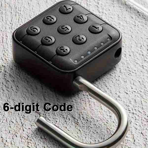 Combination Lock For Locker, 6 Digit Waterproof Smart Code Padlock For Outdoor Use, Combo Padlock For Gym Lockers, Storage Box, Cabinet