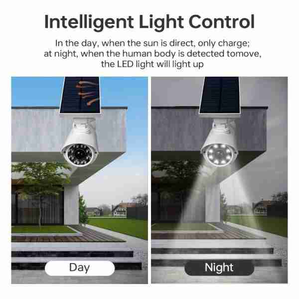 2 Packs, Solar Powered Dummy Camera, Fake Security Camera With LED PIR Motion Sensor Detection Light, Flood Light For Garden, Outdoor, Homes, Office, Shops, Garage