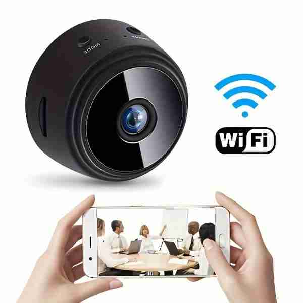 6447d91fab61c5f1f95d11d4721d845b-1 1pc wireless mini surveillance camera, intelligent 2.4Ghz Wifi security indoor and outdoor camera, supporting two-way audio, infrared night vision, motion detection and automatic tracking, baby and pet monitors