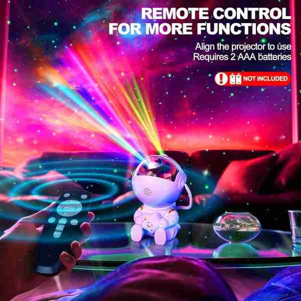 1pc Remote Control Timing LED Nebula Night Light With Star Projector And Guitar Night Light - Remote Control, 360 ° Rotation, Astronaut Nebula Projector, Bedroom Game Room Decoration