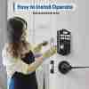 Smart Keyless Entry Door Lock With Electronic Keypad Deadbolt & Lever - Easy Installation & Auto Lock Feature For Front Door Security (Battery Not Included)