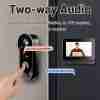 1 Set, Waterproof True Wireless Video Doorbell, 480P Camera Pixel, With 4.3 Inch Screen Real Time Indoor Monitor, No App Required, No Network Required, Friendly Using For Elders, Support SD Card Slot Saving Images & Videos, Local Storage