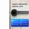 Fingerprint Password Mobile Phone App Smart Lock Digital Electronic Room Door Handle Lock