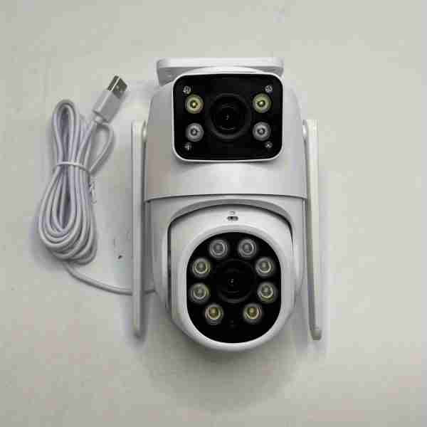 Multifunctional security camera wireless outdoor waterproof WiFi security monitoring 2K high-definition dual lens automatic rotation pan tilt night vision motion detection bidirectional call security camera