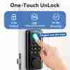 BULIST Smart Lock, Fingerprint Door Lock, Keyless Entry Door Lock, Touchscreen-Backlit Keypad Deadbolt - Tuya APP Full Control, Easy Installation and Programming - Black (Sales only in North America)