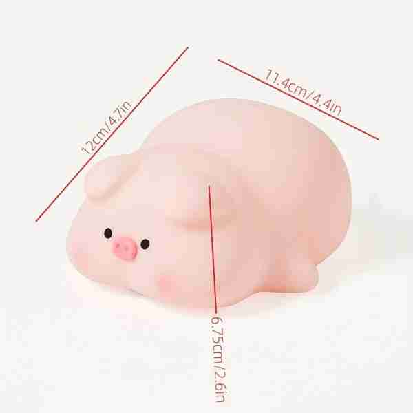 Silicone Night Light Piggy Pat Lamp Accompanying Sleeping Induction USB Rechargeable Bedroom Sleeping Bedside Lamp For Boys And Girls Friend Girlfriend Cute Holiday Gift