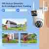 Multi lens function security camera, wireless outdoor waterproof WiFi monitoring, 2K details clear, automatic rotation, multi angle pan tilt, night vision, motion detection, two-way call security camera