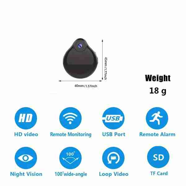 a4c4a92669f5a3fe38b4fdf998439c39 1pc HD 1080p Smart Wireless WIFI Home Mini 360° Degrees Camera, Smart App Control And The Viewing Angle Can Be Adjusted 360-degrees, HD Infrared Night Vision Two-way Audio, Mobile Phone Remote Control, Indoor Home Baby Cam Pets Monitor. Includes Battery,