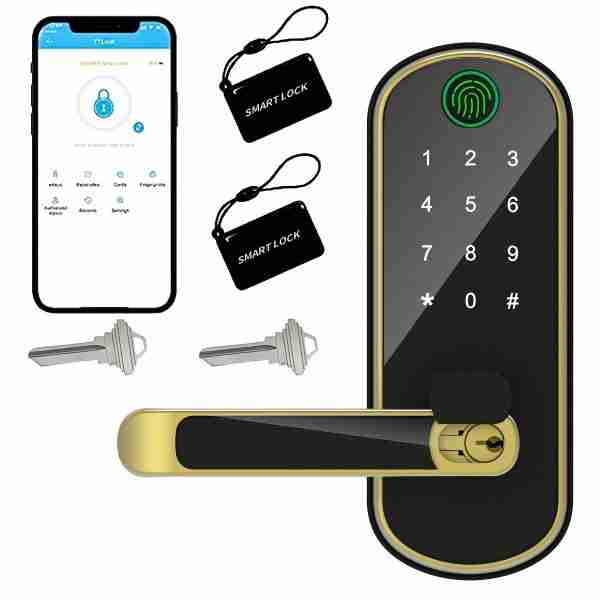 a65b57f807bd121e25e5dfc527ea8638 Smart 5 In 1 Door Lock With Handle Biometric Technology Storage Memory Function