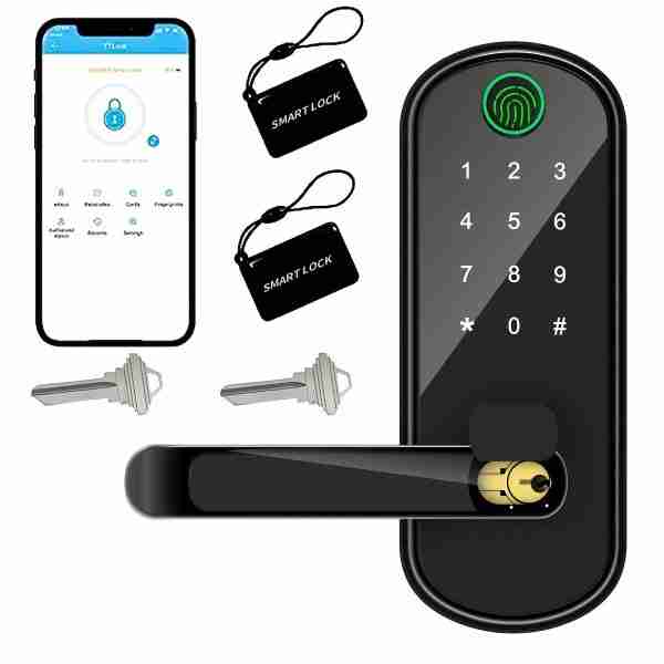 afe2fe4a52fa6c65d8bd21b3b6dff9dc Smart 5 In 1 Door Lock With Handle Biometric Technology Storage Memory Function