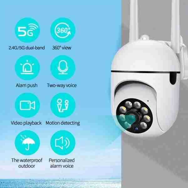 Secure Your Home With 5G Wireless Surveillance Cameras - HD 1080p Motion Tracking & Protection