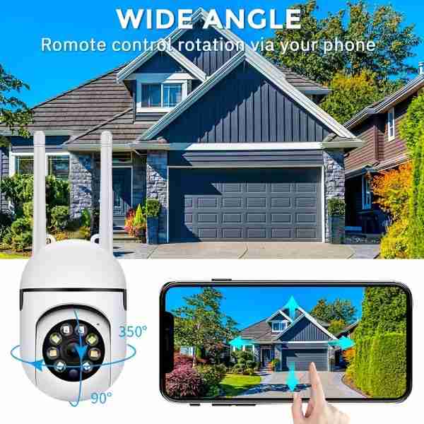b9f7a26a24a090492e2f5a6d770905c1-1 Camera and Color Night Vision Wireless 1080p HD Indoor/Outdoor Camera Bidirectional Audio Wireless Safety Camera Pan/Tilt/Zoom Wi Fi Smart Home Safety Camera and Pet Movement Tracking Color Night Vision Bidirectional Audio