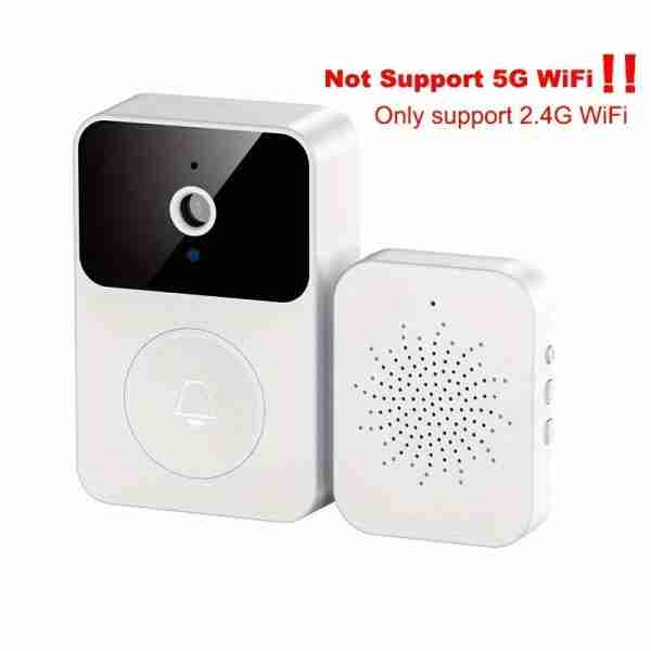 c3bc33b46846e15f2abdbe122e0a3ed4 1pc Doorbell Camera Wireless, Intelligent Visual Doorbell Home Intercom HD Night Vision WiFi Rechargeable Security Door Doorbell, Two-Way Calls, Photo, Recording, APP Control, Voice Change Function (White) Build-in Battery.