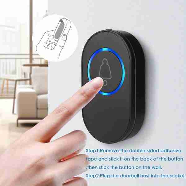 c4aa9b5a61319f573948cdd934aaea42 Wireless Doorbell 39 Music LED Flash Security Alarm Smart Home Intelligent US Plug Door Bell Chime Kit