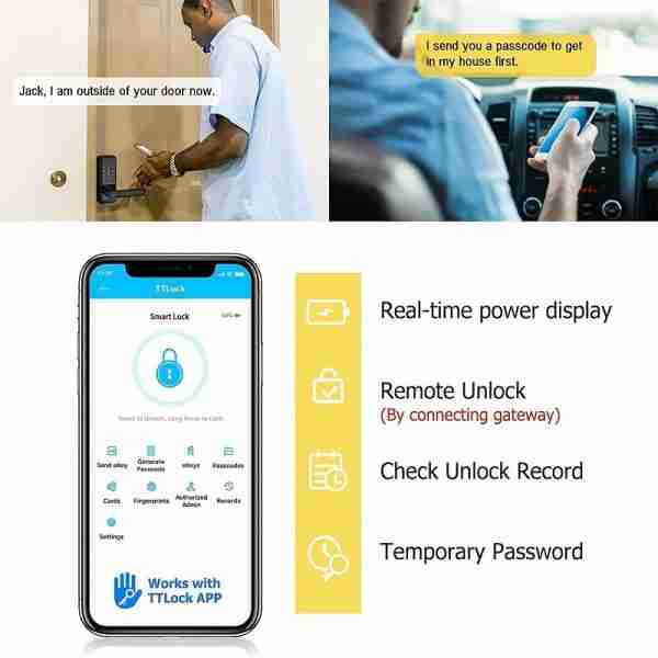 c790e9d4fb168f7cbf643ba35b0e681a Touch Screen Half Panel Lock TTLOCK-TH04T 5-in-1 Keyless Entry Door Locks, Smart Door Lock Fingerprint Door Lock Keypad Door Lock