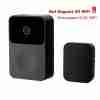 1pc Doorbell Camera Wireless, Intelligent Visual Doorbell Home Intercom HD Night Vision WiFi Rechargeable Security Door Doorbell, Two-Way Calls, Photo, Recording, APP Control, Voice Change Function (White) Build-in Battery.