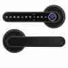 Smart Door Knob, Fingerprint Door Lock Smart Lock Biometric Door Lock Fingerprint, NO APP, Black And Silvery, Great For Bedrooms, Cloakroom, Apartments Offices, Hotels