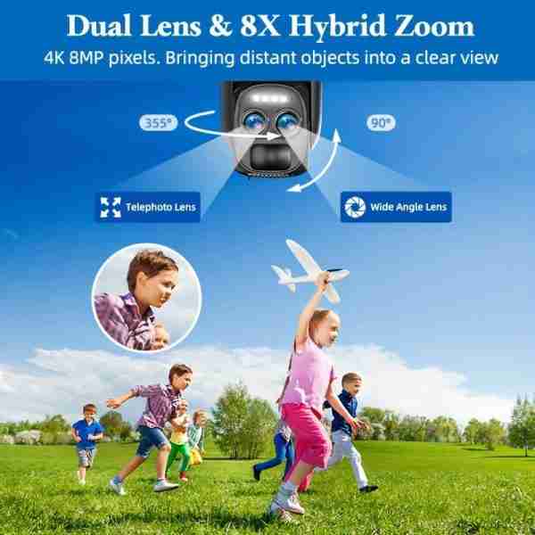 d9bb15a7-5214-4bd6-8f95-38d92837fe65-1 3G/4G LTE EU Cellular Security Camera Solar With SIM Card (Verizon AT&T T-Mobile), Wireless Outdoor No WiFi Security Camera, 2K HD PTZ Night Vision Motion Detection 2 Way Talk SD&Cloud Storage(Support Europe Coutries Only )