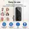 BULIST Smart Lock, Fingerprint Door Lock, Keyless Entry Door Lock, Touchscreen-Backlit Keypad Deadbolt - Tuya APP Full Control, Easy Installation and Programming - Black (Sales only in North America)