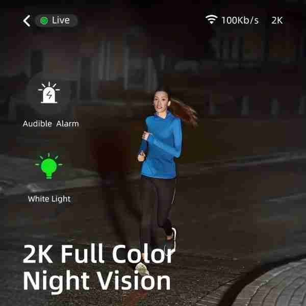 Outdoor Wireless Security Camera, 2K 5mp Video Resolution, 5200mAh Battery Powered CCTV Camera For Home Security, Cloud/SD(up To 256G), No Monthly Fee, AI Motion Detection, Spotlight, Color Night Vision, WiFi, Two-Way Audio