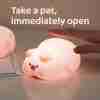 Silicone Night Light Piggy Pat Lamp Accompanying Sleeping Induction USB Rechargeable Bedroom Sleeping Bedside Lamp For Boys And Girls Friend Girlfriend Cute Holiday Gift